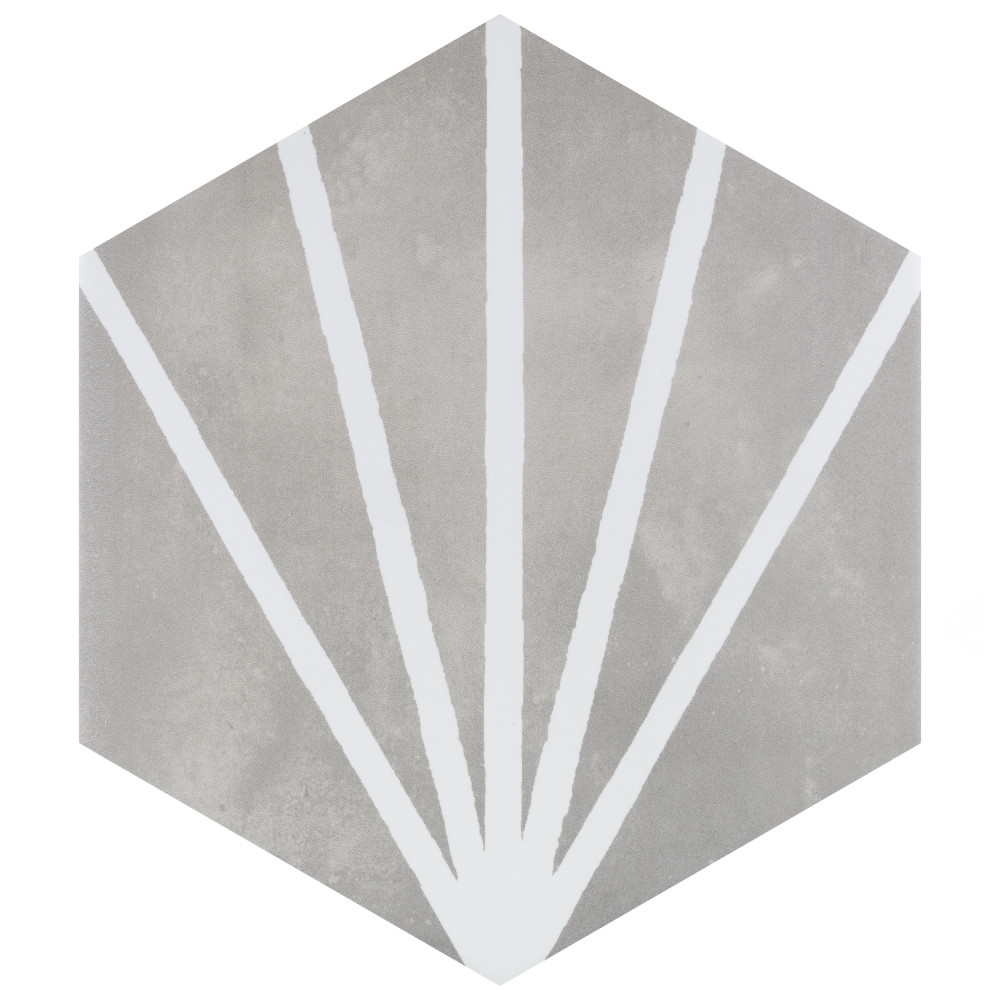 Horizon Dusk Hex Gris 7-3/4 in. x 9 in. Porcelain Floor and Wall Tile