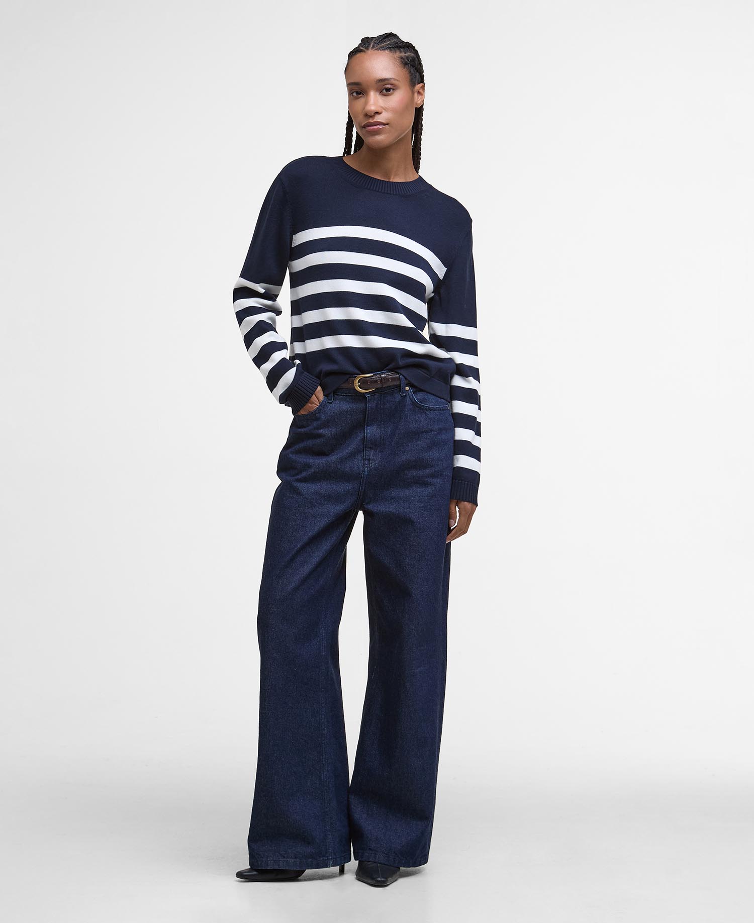 Demi Striped Crew Neck Jumper image number 1