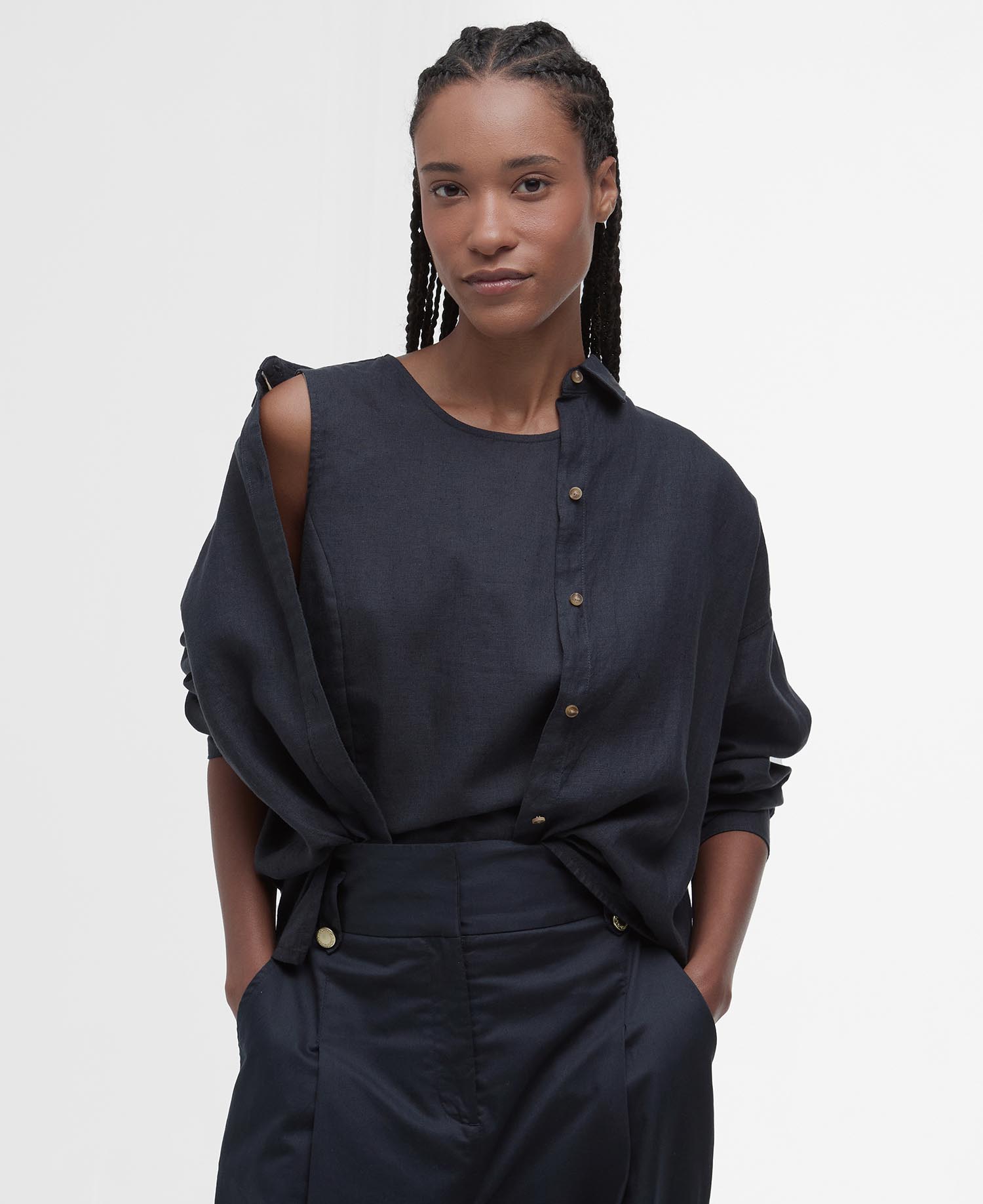 Hampton Relaxed Linen Shirt image number 4