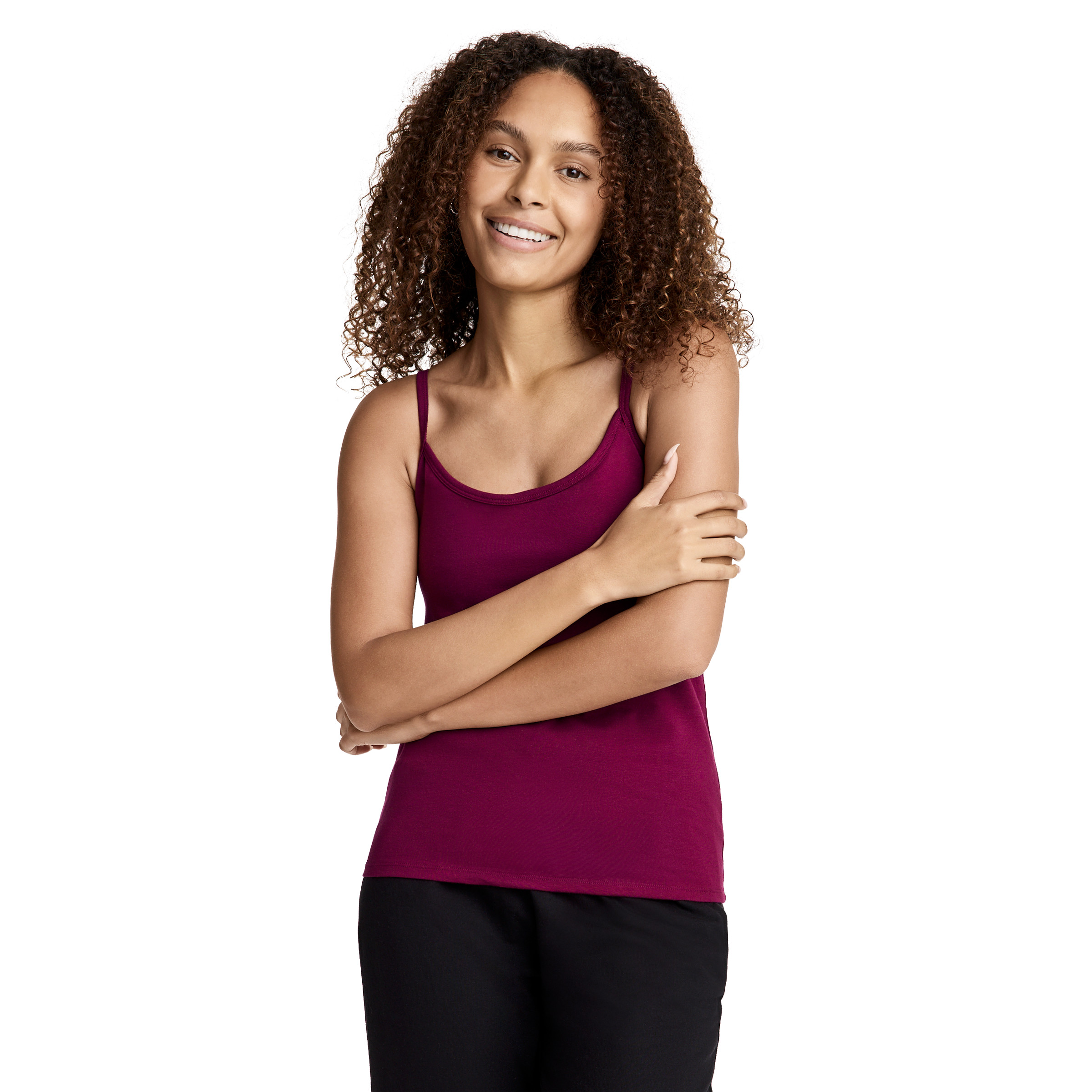 Jockey Women’s Cotton Stretch Cami With Built-In Bra