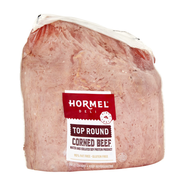 HORMEL(r) Corned Beef, Top Round, Cap Off, Soy, Deli Faced, 2 pc . C1CB - Front Center Inner Pack (Hi Res)