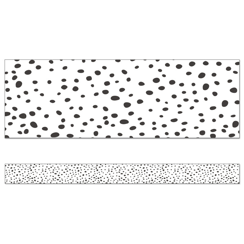 We Belong Black Dots Straight Borders, 36 Feet