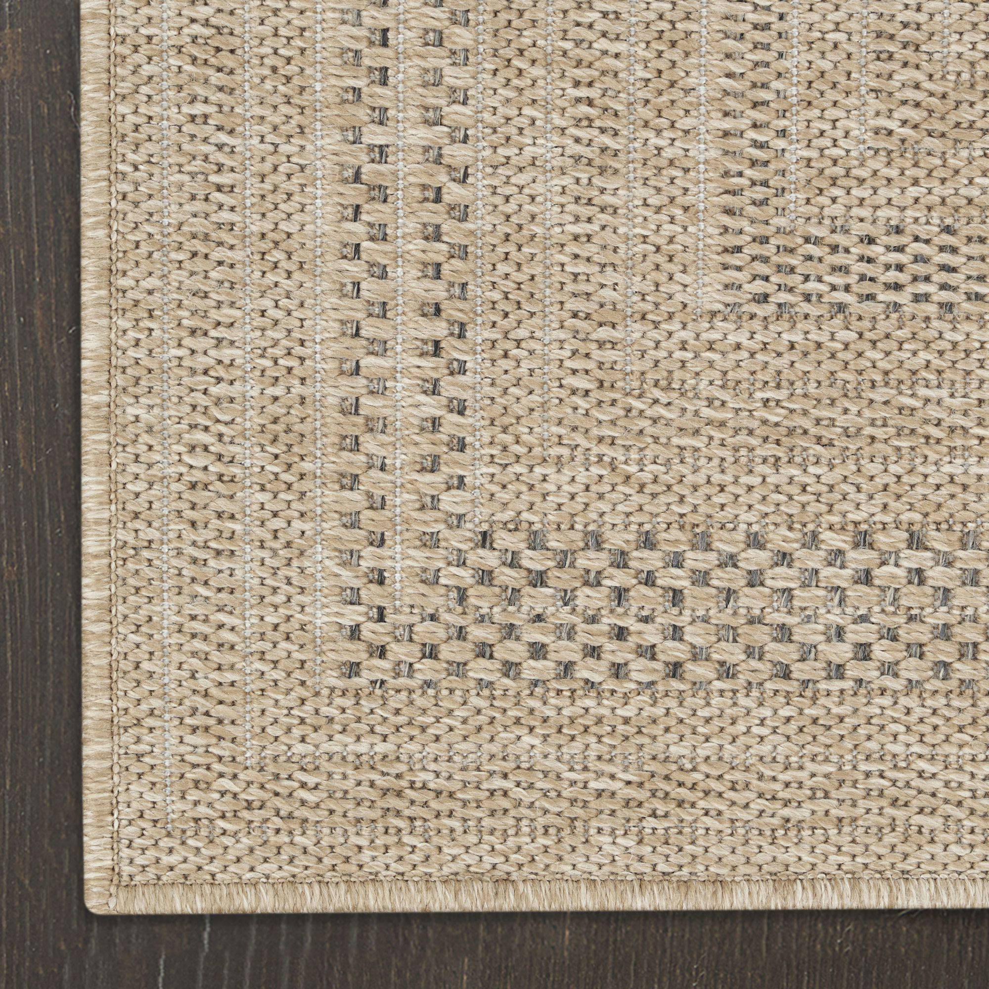 Nourison Tulum 2' x 3' Taupe Grey Outdoor Rug