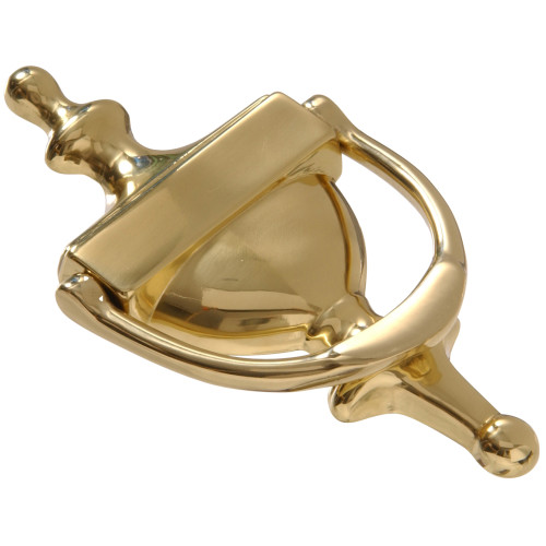 Hardware Essentials Bright Brass Door Knocker 7in