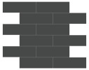 Studio Anthracite 2×6 Brick Mosaic Glossy