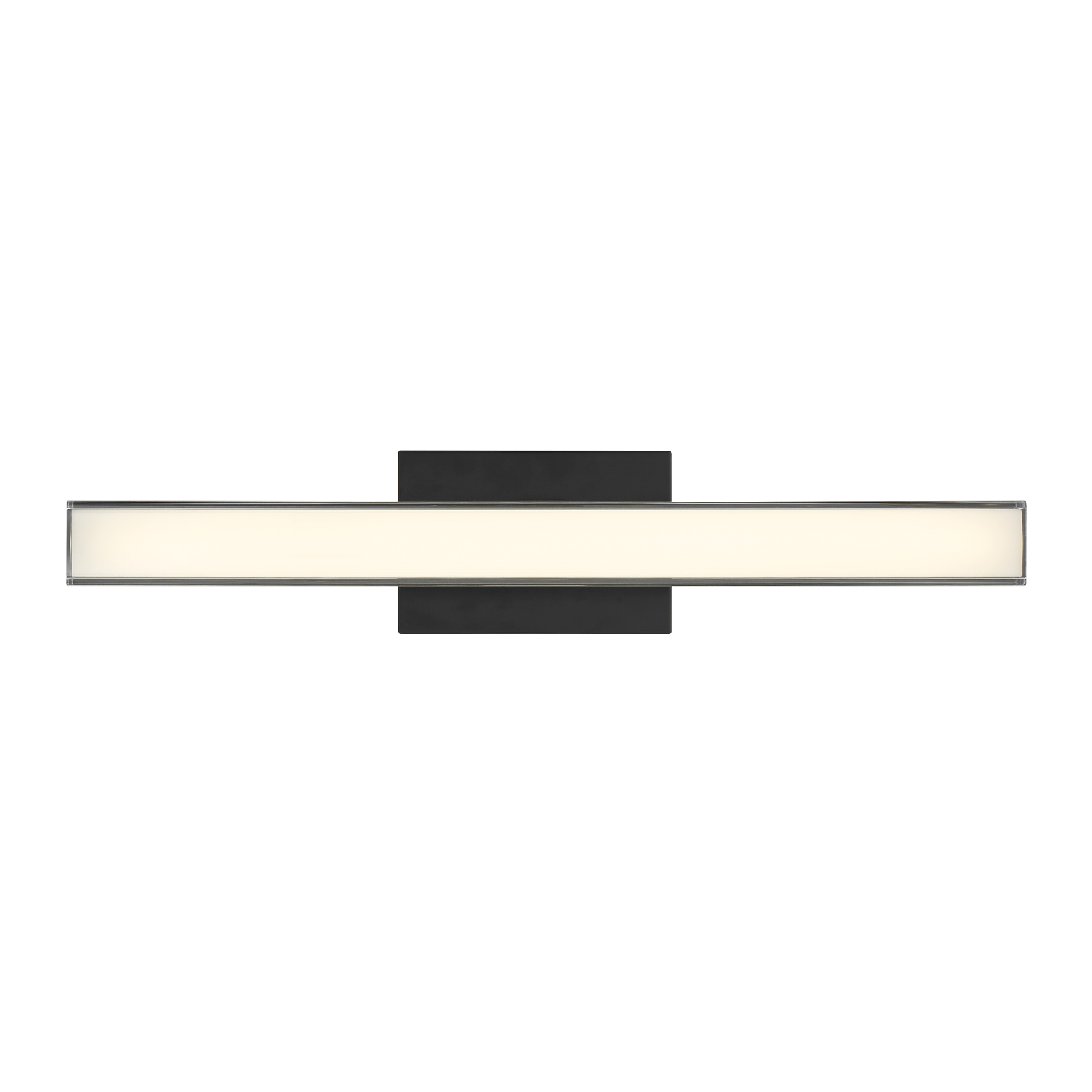 24" LED Wall Sconce in Coal Finish with Clear Acrylic Shade - alternate view