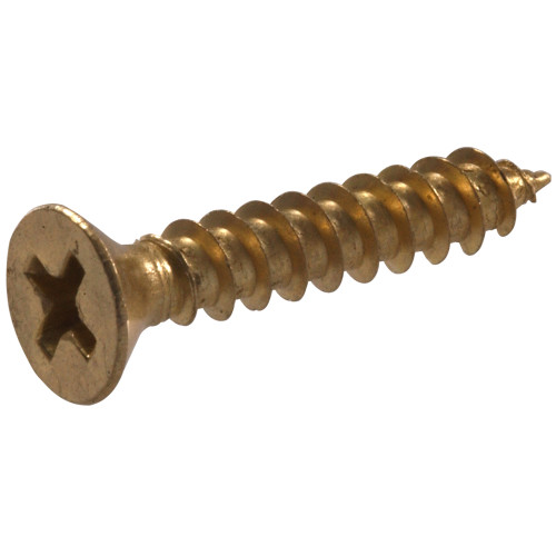 Hardware Essentials Satin Brass Hinge Screws #9 x 1