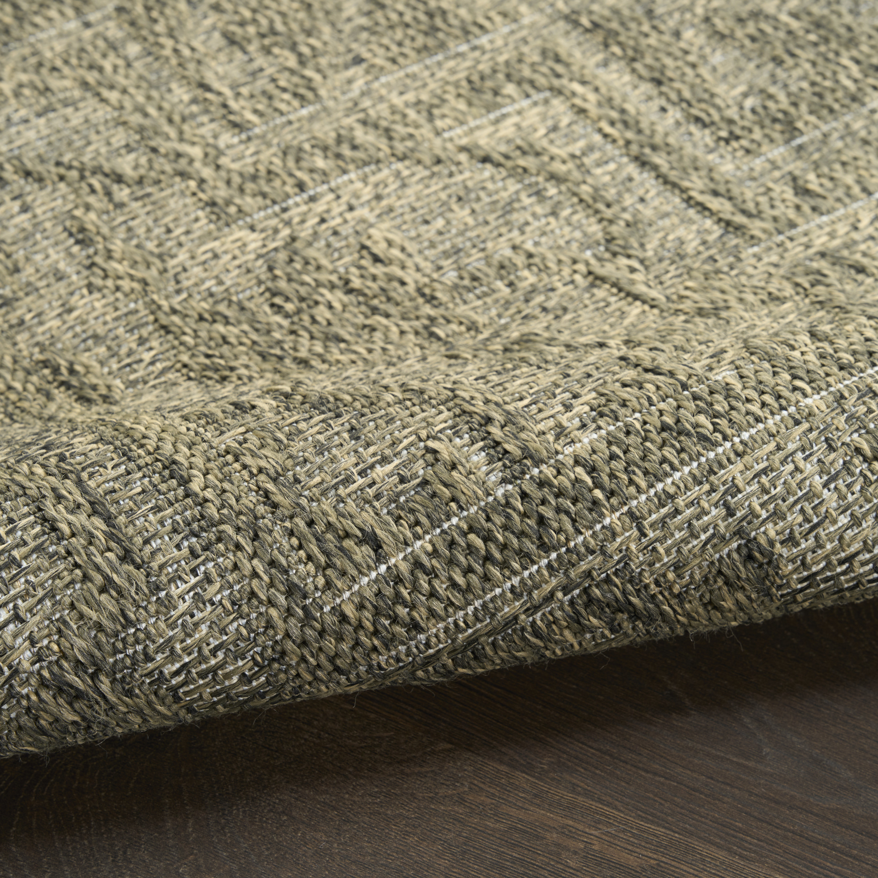 Nourison Tulum 2'2" x 8' Olive Outdoor Rug