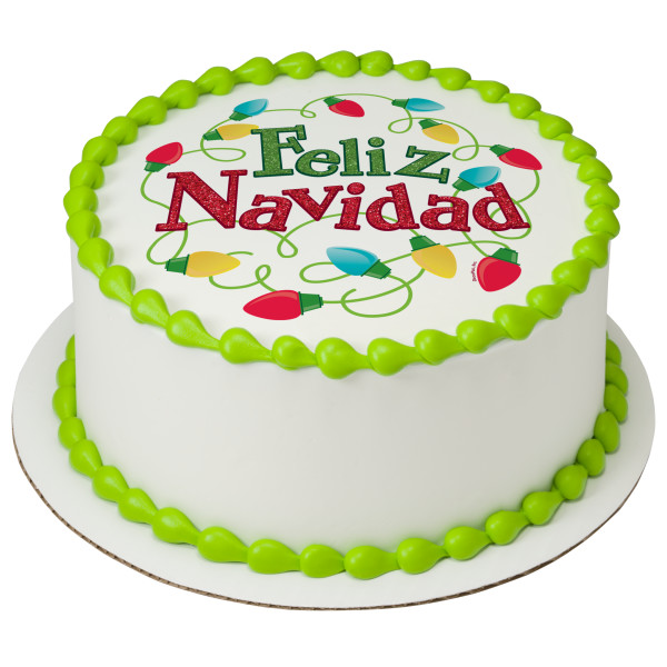 Playful Feliz Navidad PhotoCake® Edible Image®