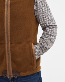 Langdale Fleece Gilet Rust Brown