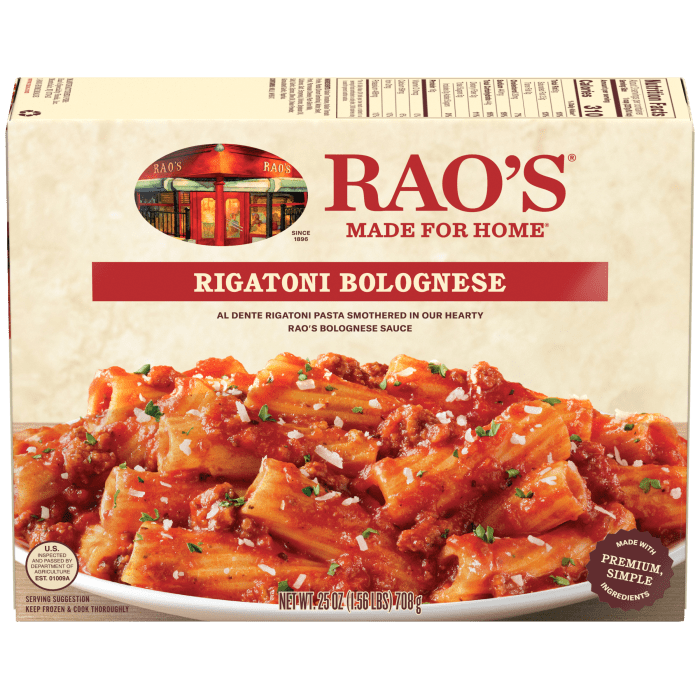 Rigatoni Bolognese Frozen Meal, 25 oz