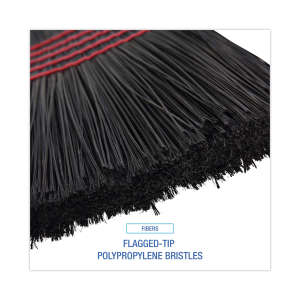 Boardwalk, 10in, Flagged Tip Janitor Brooms, 58.5in Overall Length, Polypropylene Bristles, Black