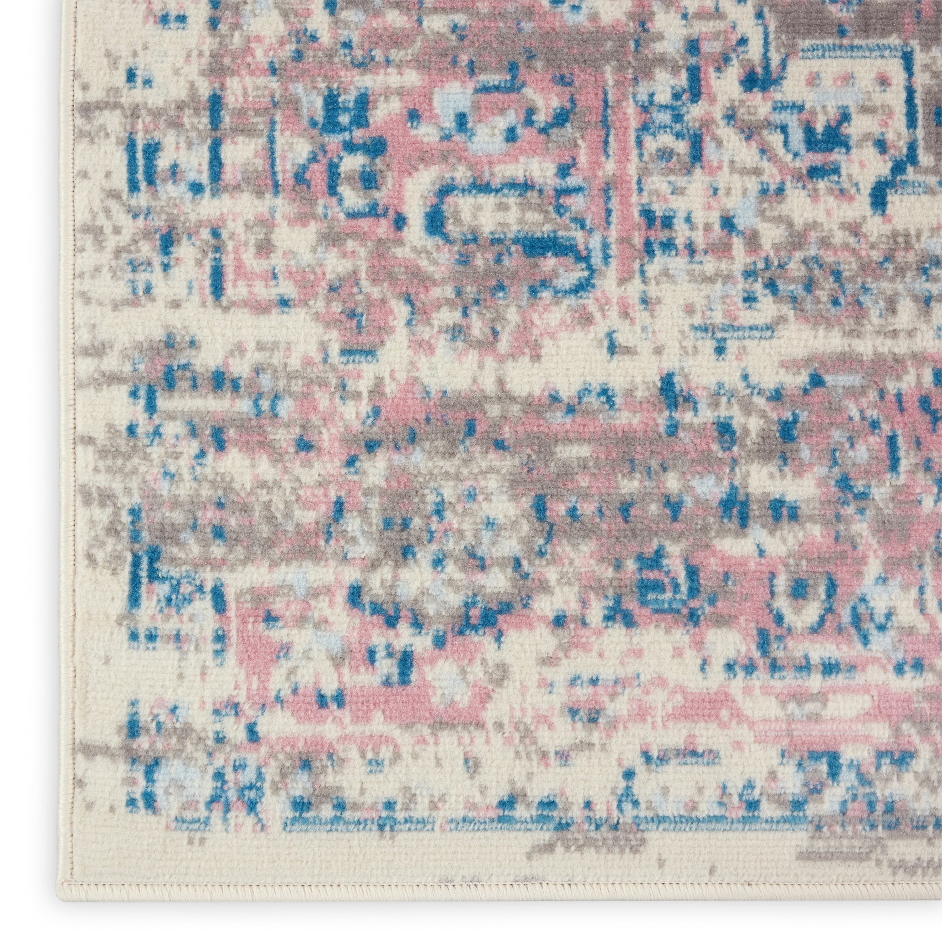 Nourison Grafix 2'3" x 10' Ivory Pink Vintage Indoor Rug