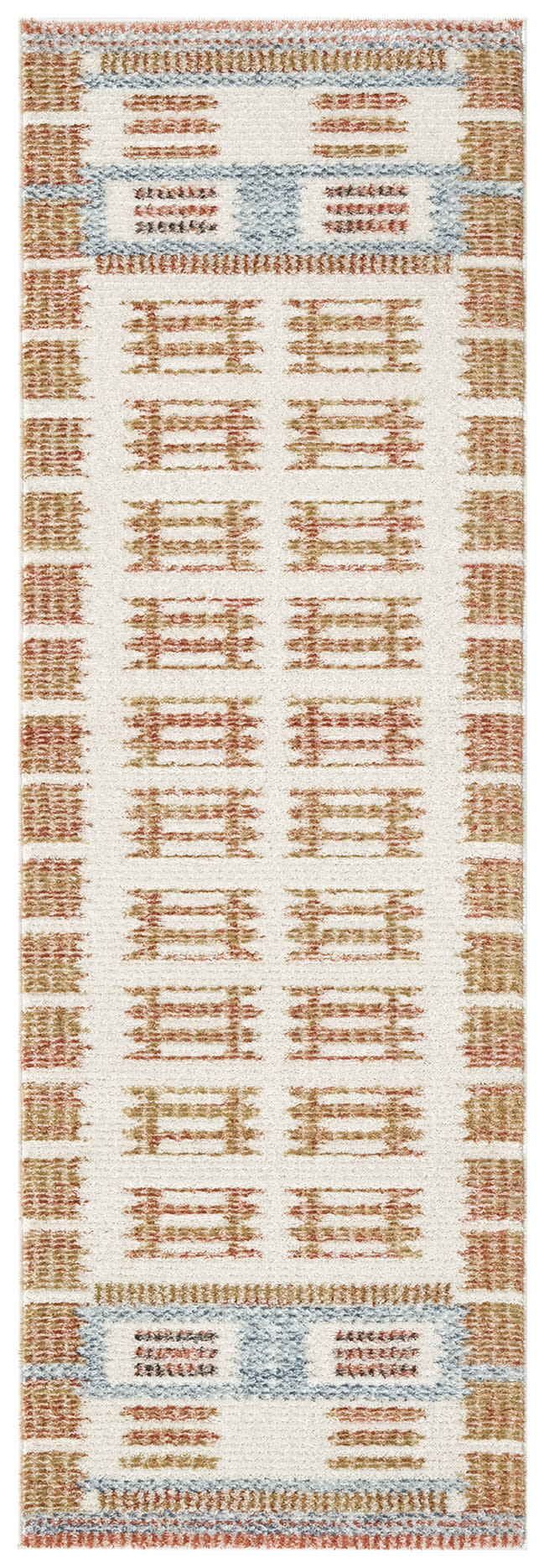 Nourison Nordic 2' x 6' Ivory Rust Modern Indoor Rug