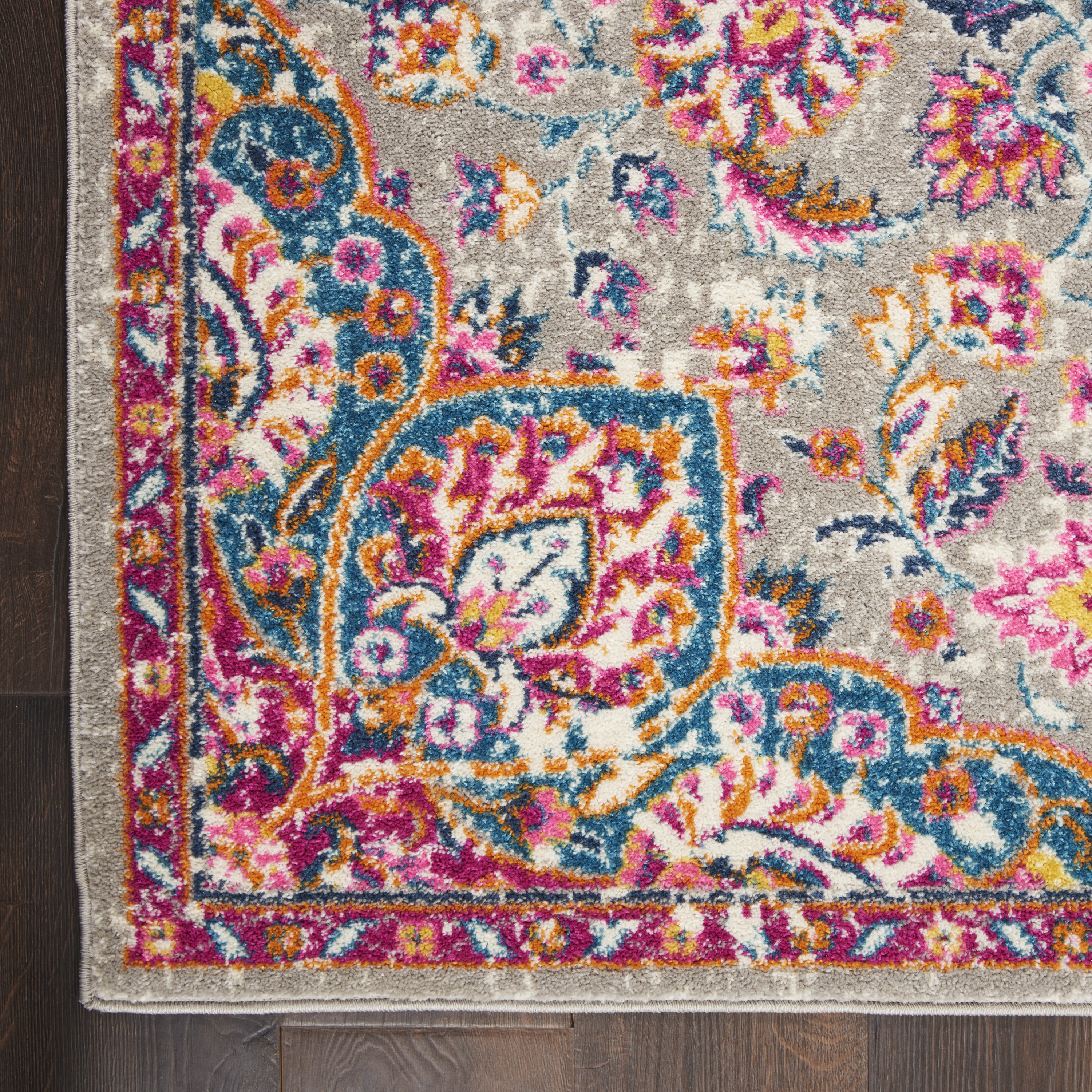 Nourison Passion 6'7" x 9'6" Grey Multicolor Transitional Indoor Rug