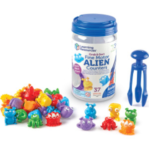 Grab & Sort Fine Motor Alien Counters