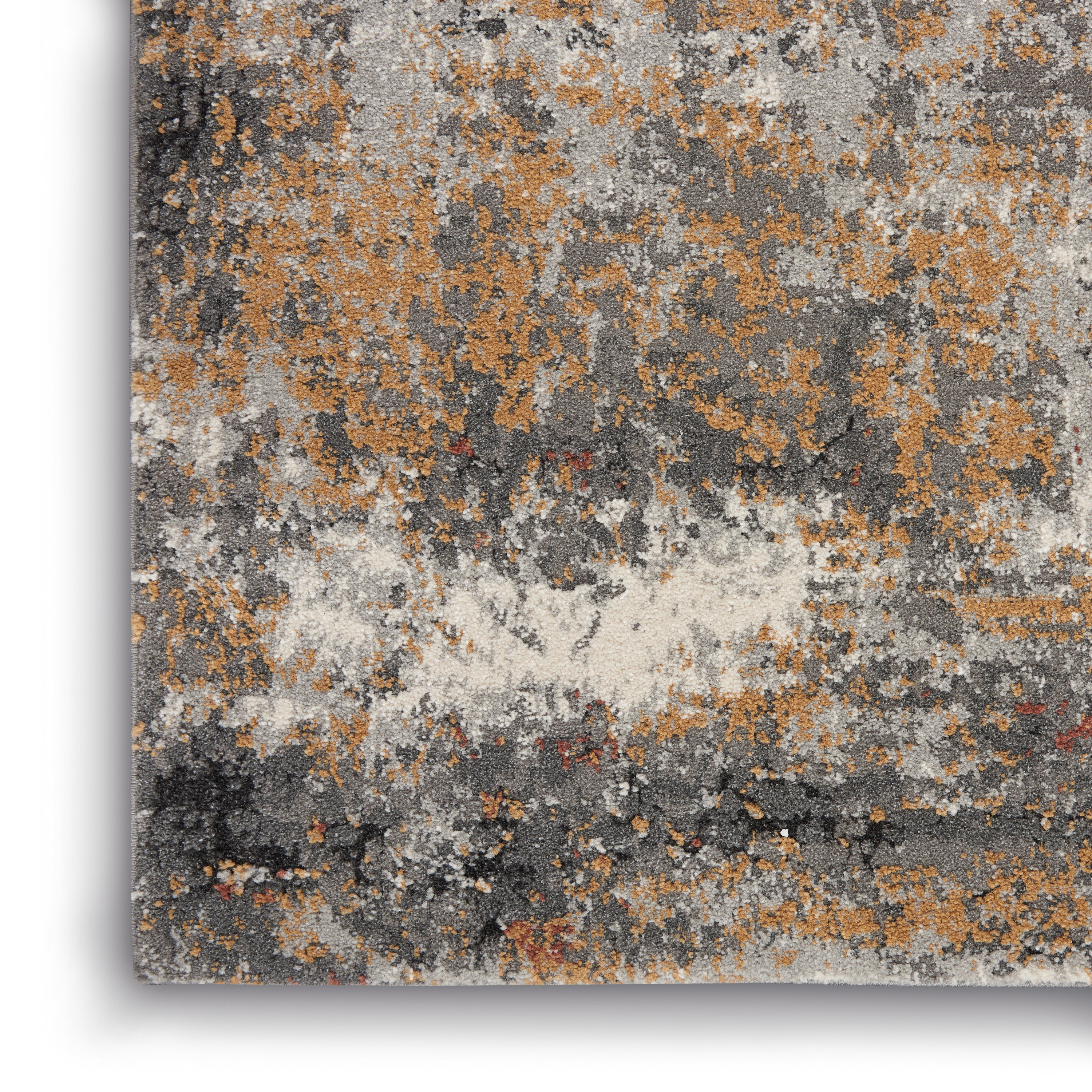 Nourison Tangra 4' x 6' Grey Multicolor Modern Indoor Rug