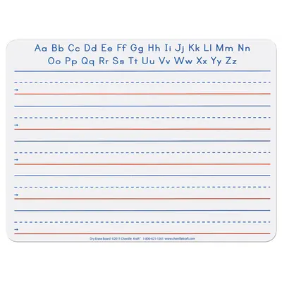 Pacon  Handwriting Whiteboard, 2-sided, Handwriting Ruled/Plain, 1 in x 1/2 in x 1/2 in ruled 9