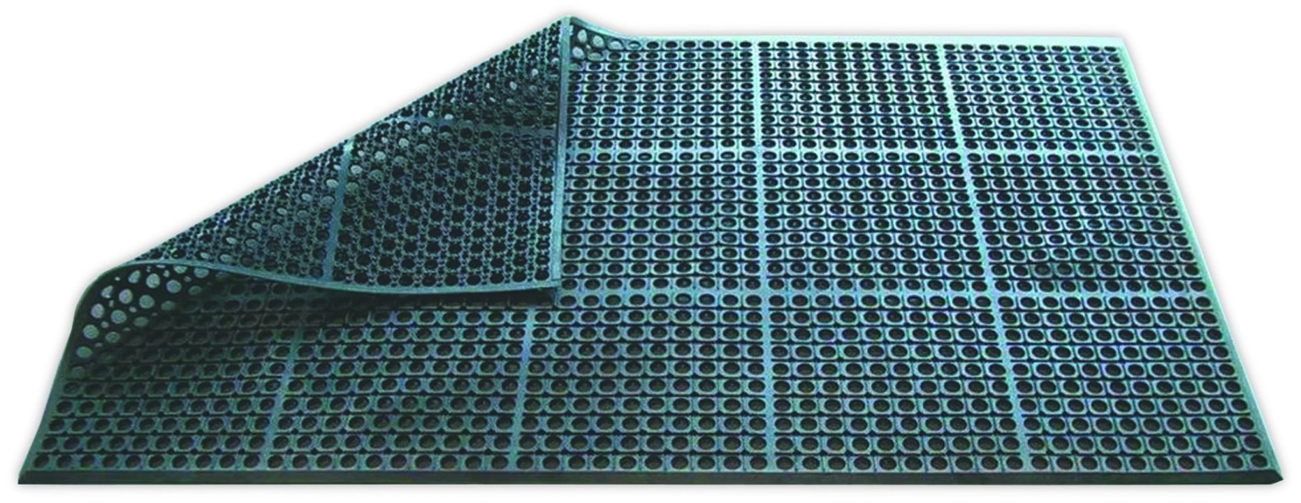 Tapis en caoutchouc de 90 x 150 cm en noir