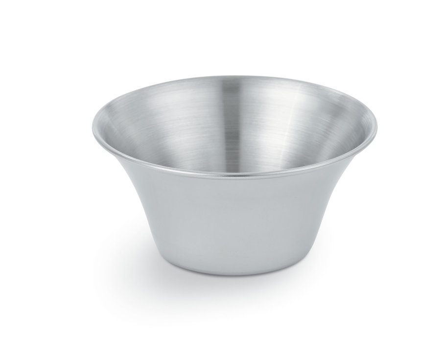 6-ounce flared stainless steel sauce cup