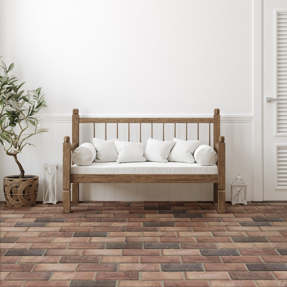 Tech Land Fire 4-1/4 in. x 8-3/4 in. Porcelain Floor and Wall Tile