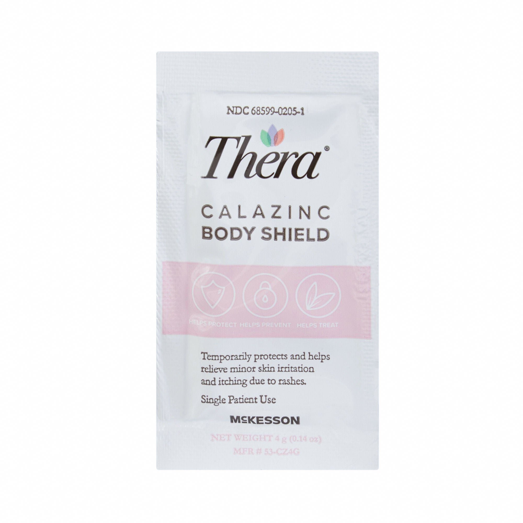 Thera Calazinc Body Shield Skin Protectant, Individual Packets