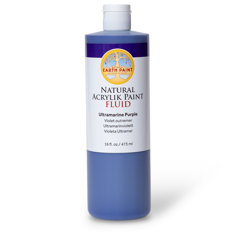 Natural Fluid Acrylik Paint, 16 oz, Ultramarine Purple