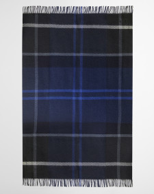 Barbour x ARKET Klippan Wool Blanket Blue