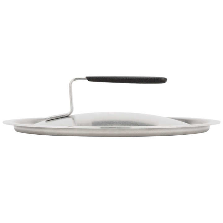 8 5/16-inch Wear-Ever® domed aluminum cover with satin finish and dipped handle