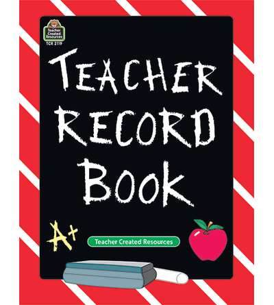 Chalkboard Teacher Record Book