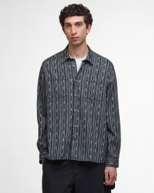 Alston Relaxed Jacquard Shirt Navy