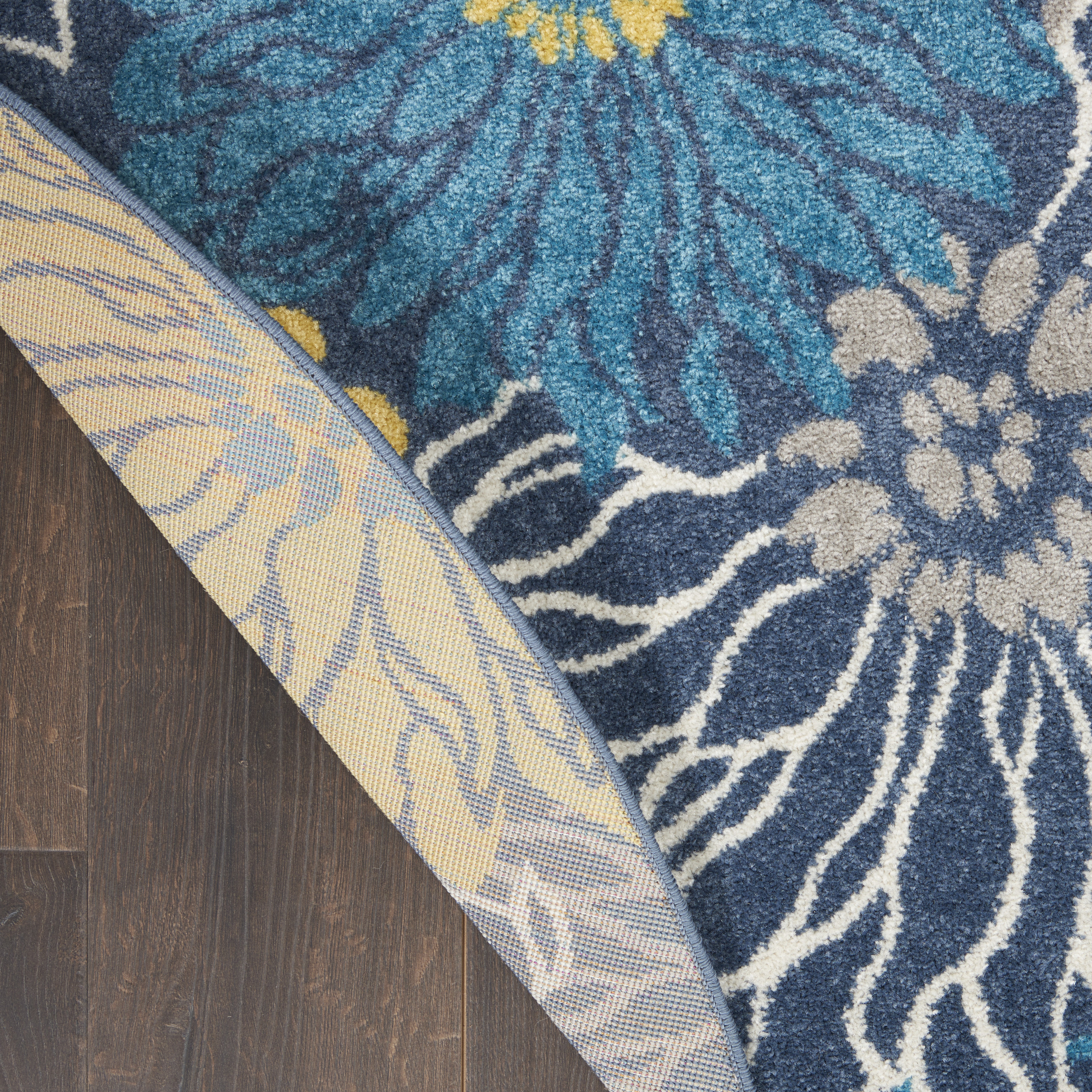 Nourison Passion 5' x Round Blue Contemporary Indoor Rug