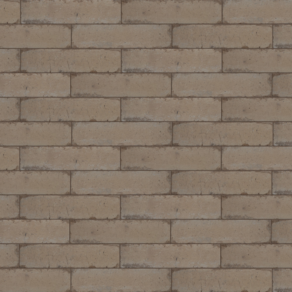 Brickyard Beige 3x11.75 Rectangle Porcelain Floor and Wall Digital Pattern