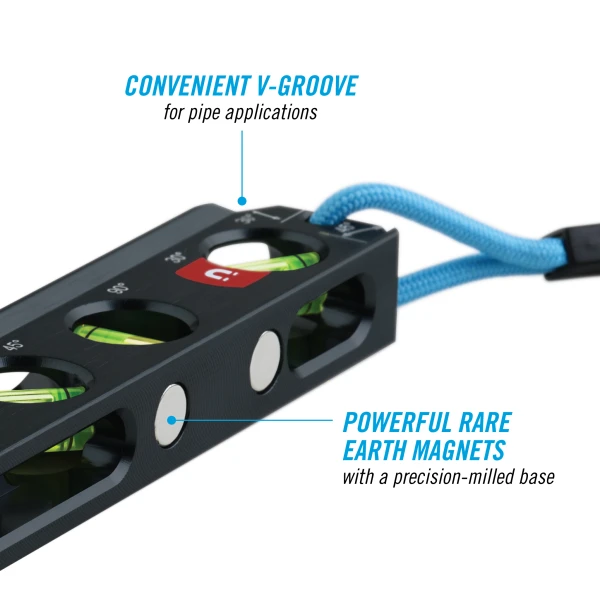 6200-0065 6.5-inch Professional-Grade Magnetic Electrician's Aluminum Billet Torpedo Level