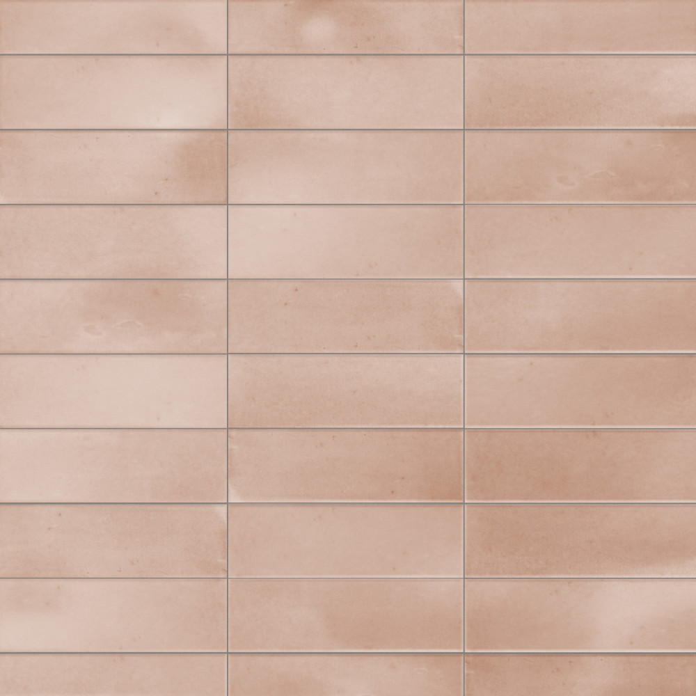 Coco Glossy Orchard Pink 2 in. x 5-7/8 in. Porcelain Wall Tile