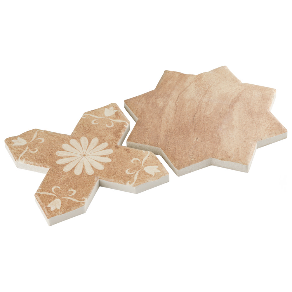 Tech Land Star Fire/Cross Fire Temple 6 in. x 12 in. Porcelain Floor and Wall Tile