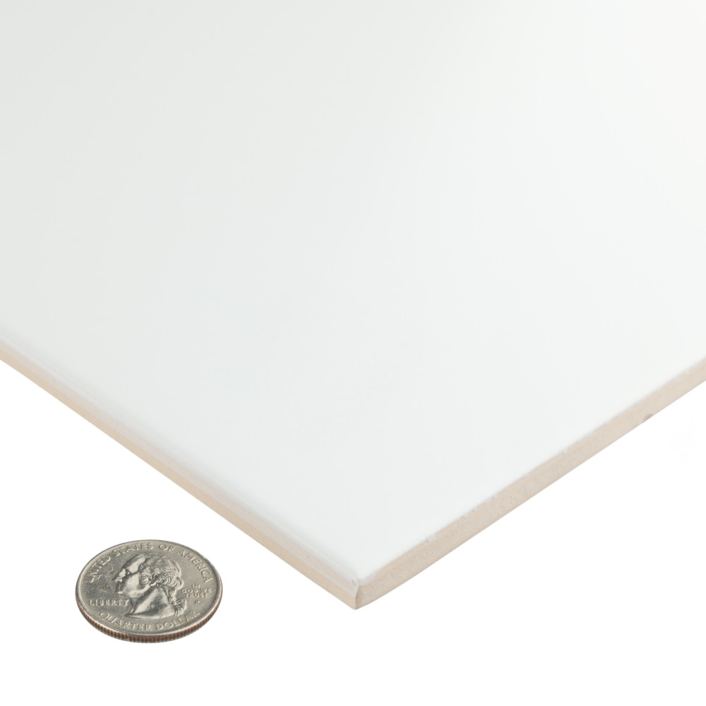 Sample – More Plain Matte White Ceramic Wall Tile