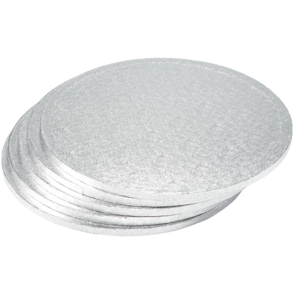 14" Round Silver Foil Cake Board