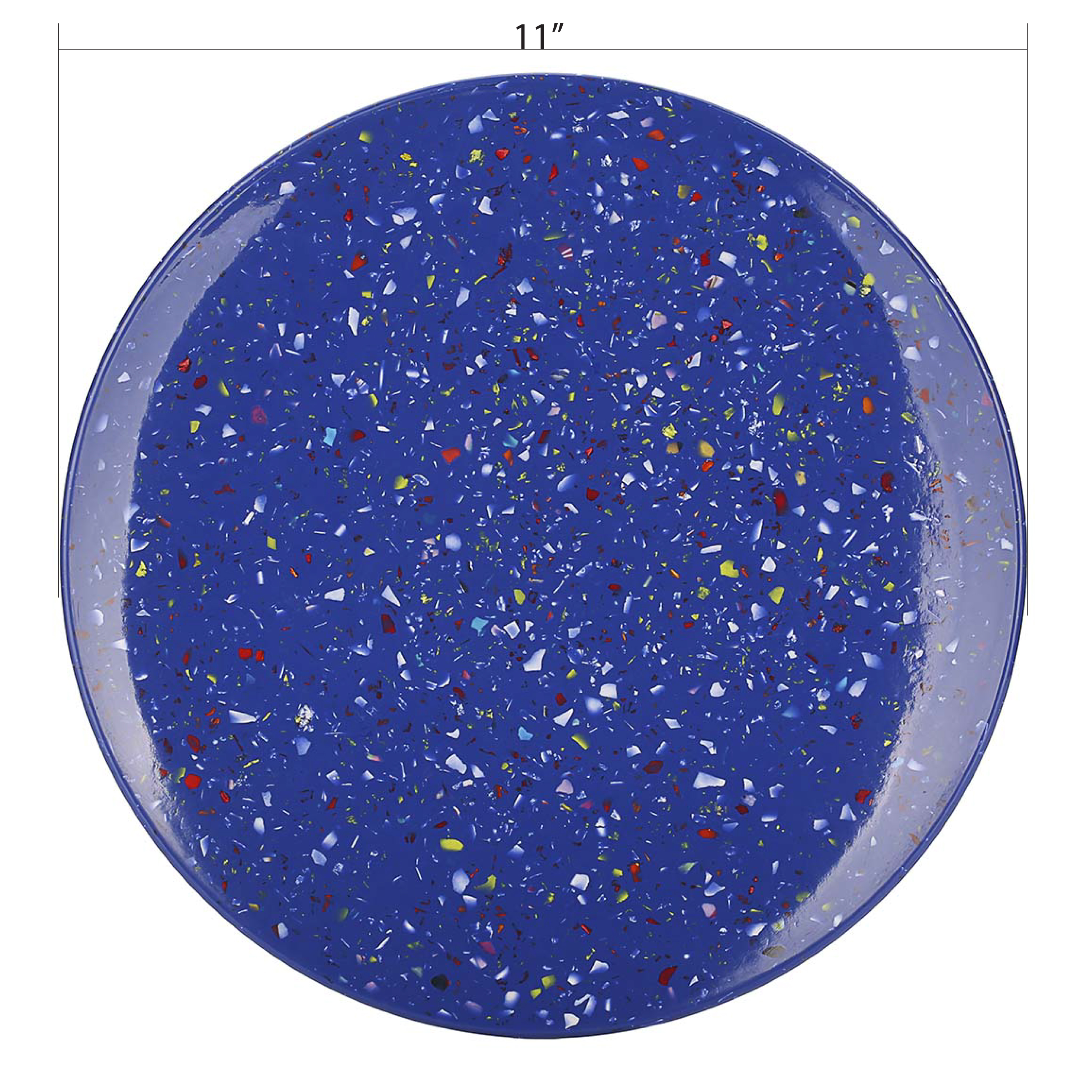 Confetti Salad Plate, Blue slideshow image 9 Confetti Salad Plate, Blue slideshow image 9