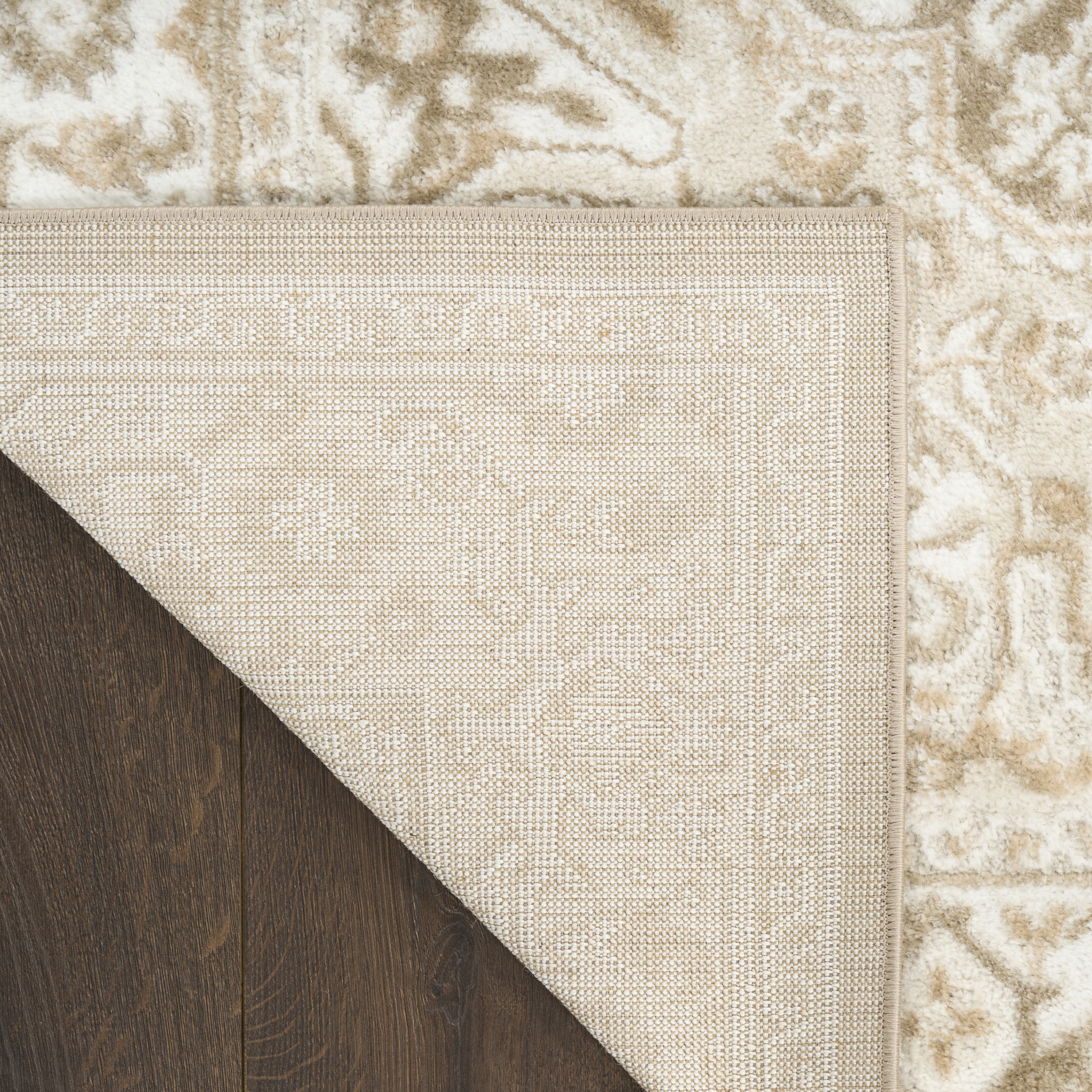 Nourison Dekor 7'10" x 9'10" Taupe Ivory Vintage Indoor Rug