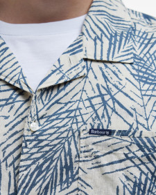 Falmouth Printed Regular Short-Sleeved Shirt Oatmeal