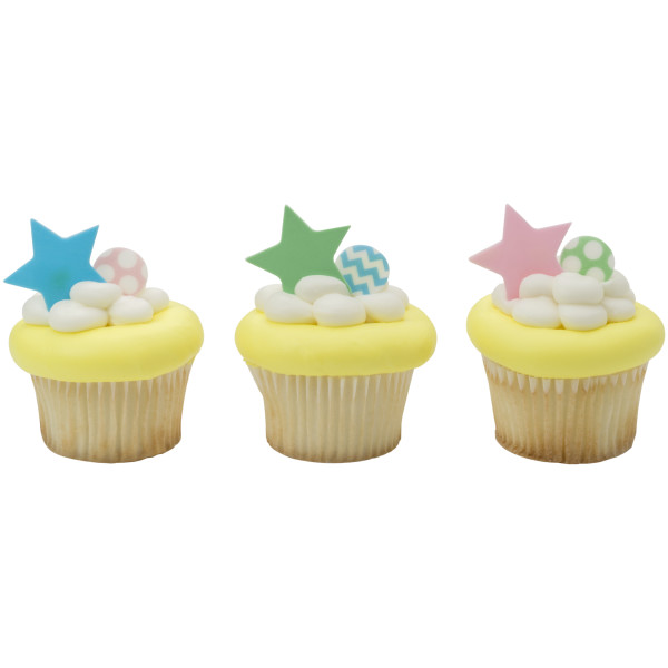 Pastel Printed Assortment Dots Fondant DecoShapes®