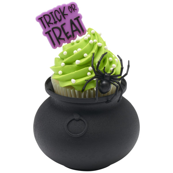 Ghoulish Spider and Web Cupcake Rings