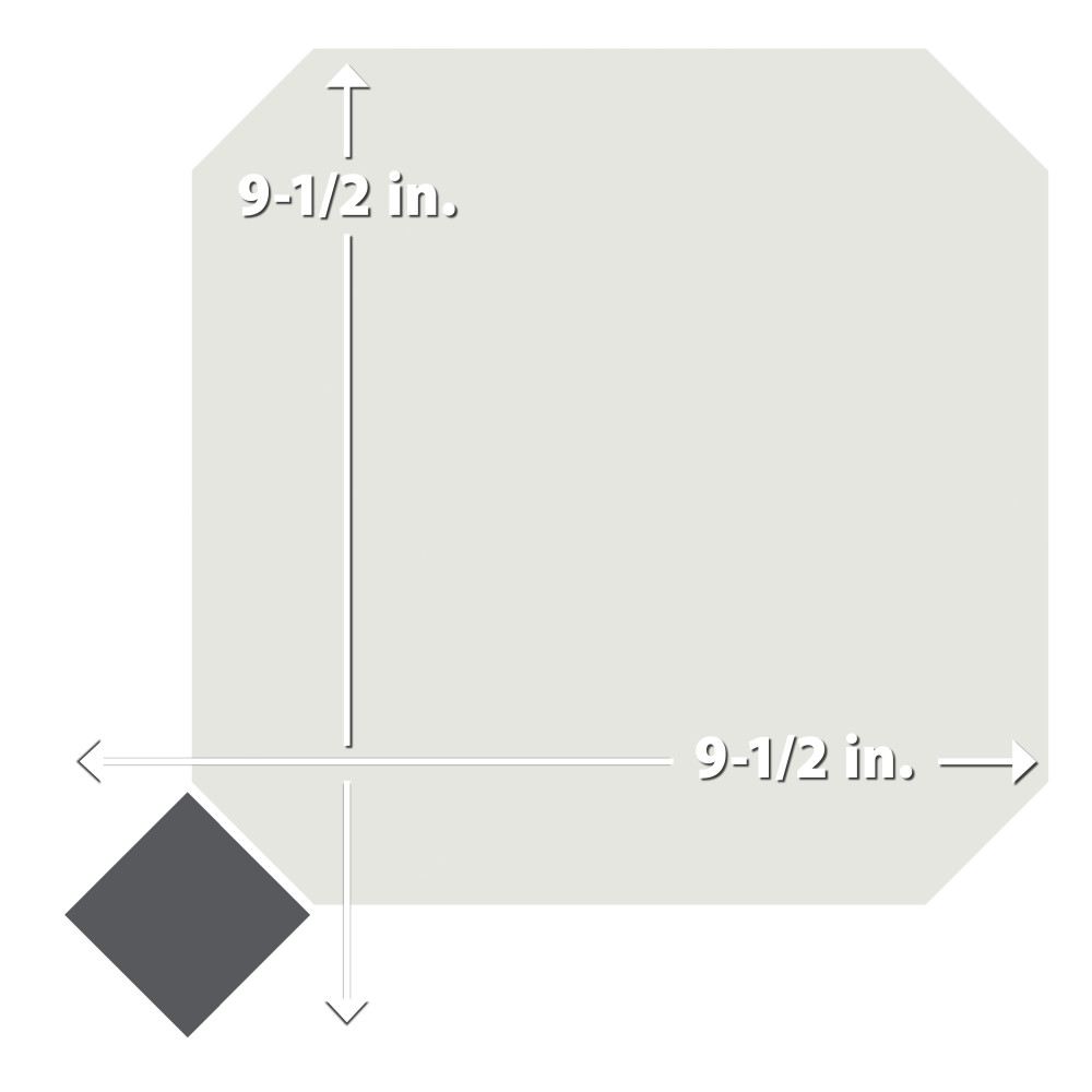 Vaudeville Octagon Nacar with Taco Antracita 7-7/8 in. x 7-7/8 in. Porcelain Floor and Wall Tile