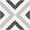 Studio Dark Gray Mix 10×10 Cubic Pattern Mosaic Matte