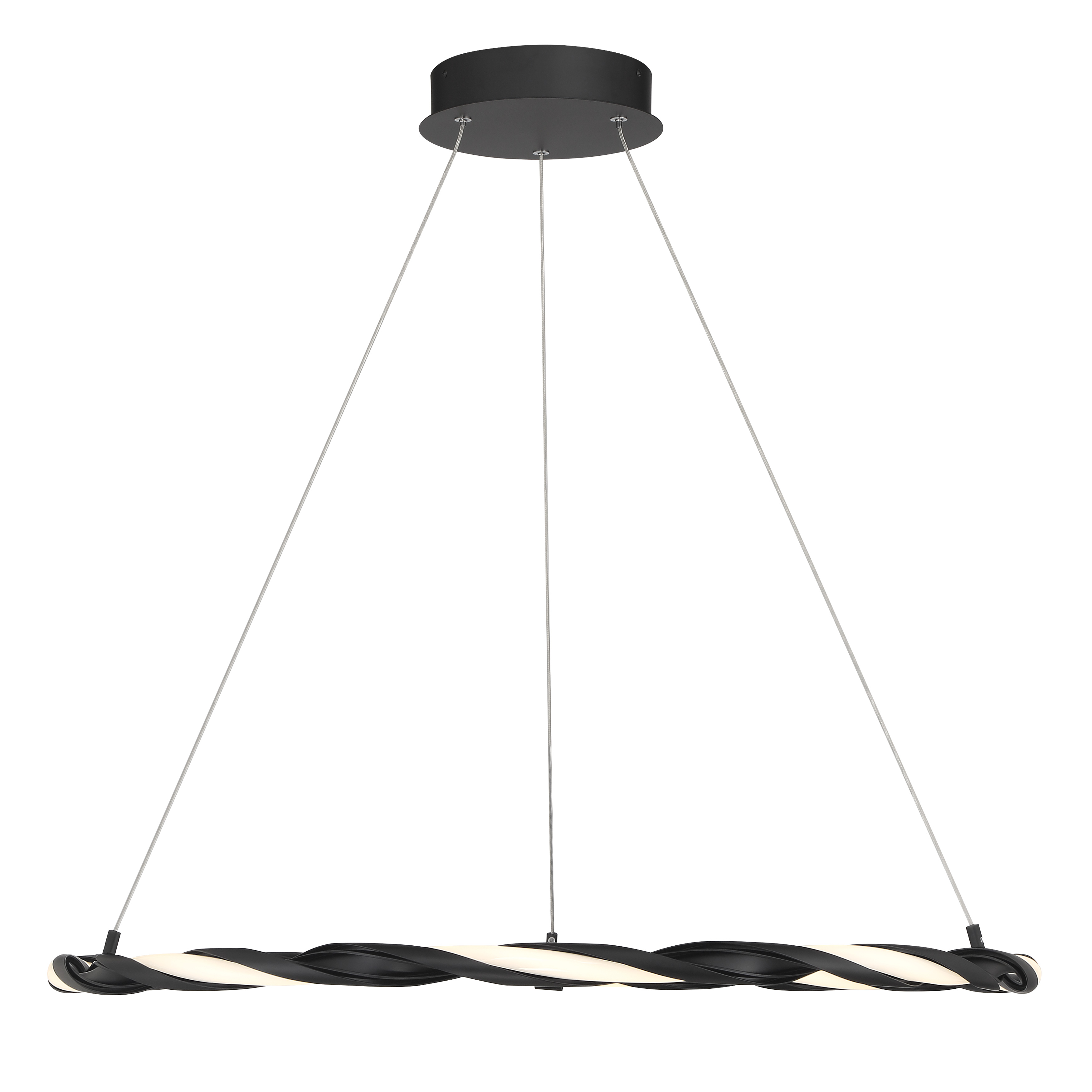 The Convolution pendant delivers exceptional illumination with 2689 lumens and superior 94 CRI in a sophisticated 31-inch linear design. Its coal black finish and clean lines make it ideal for contemporary interiors. - alternate view