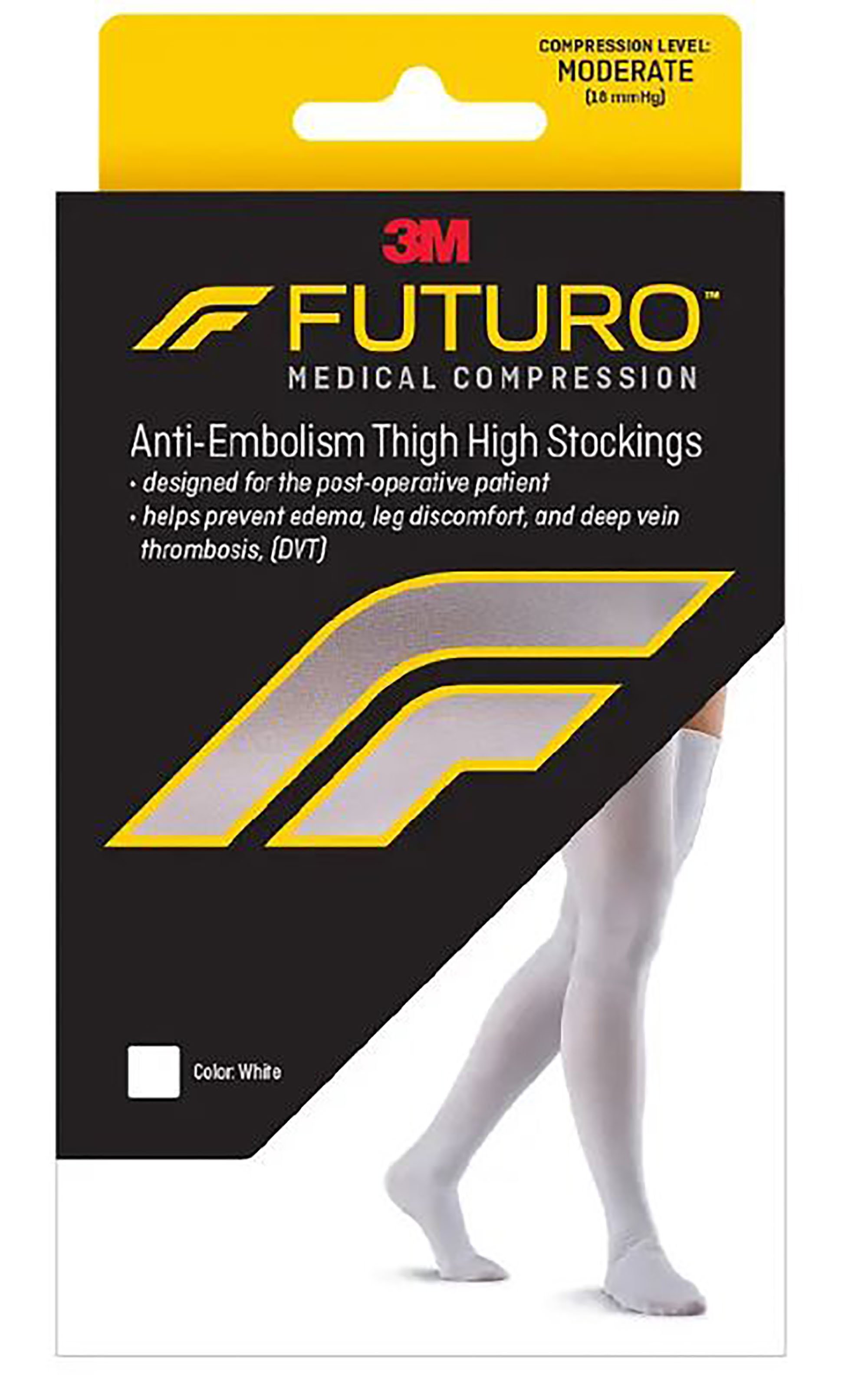 3M Futuro Anti-Embolism Moderate Compression Thigh-High Stockings, Medium/Short MK 1084281