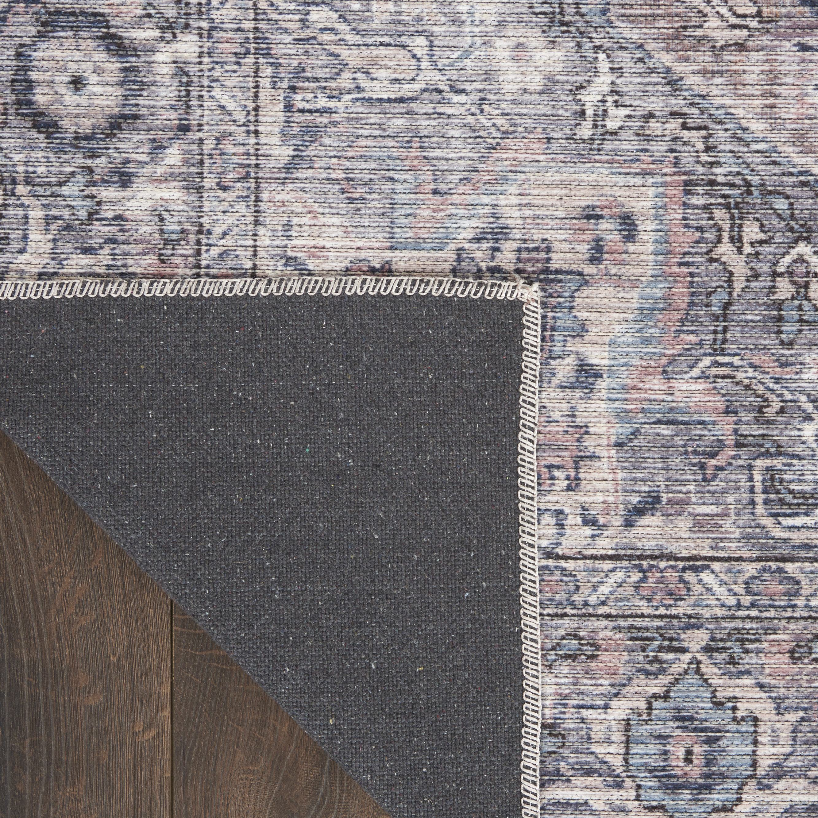 Nourison New Concept Washables 2' x 6' Grey Vintage Indoor Rug