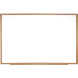 Non-Magnetic Whiteboard with Wood Frame, 18"H x 24"W