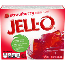 Jell-O Strawberry Gelatin Dessert, 6 oz Box
